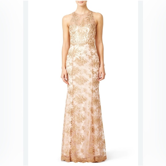 Marchesa Dresses & Skirts - Marchesa notte gilded blush gown size 2